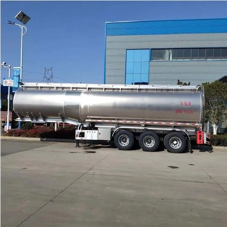 3 Axles Aluminum Alloy 43cbm 43000 Liters Edible Oil Semi Trailer Tanker Oil Tanker