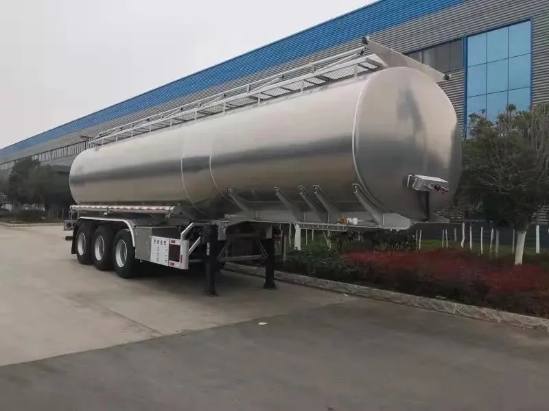 3 Axles Aluminum Alloy 43cbm 43000 Liters Edible Oil Semi Trailer Tanker Oil Tanker
