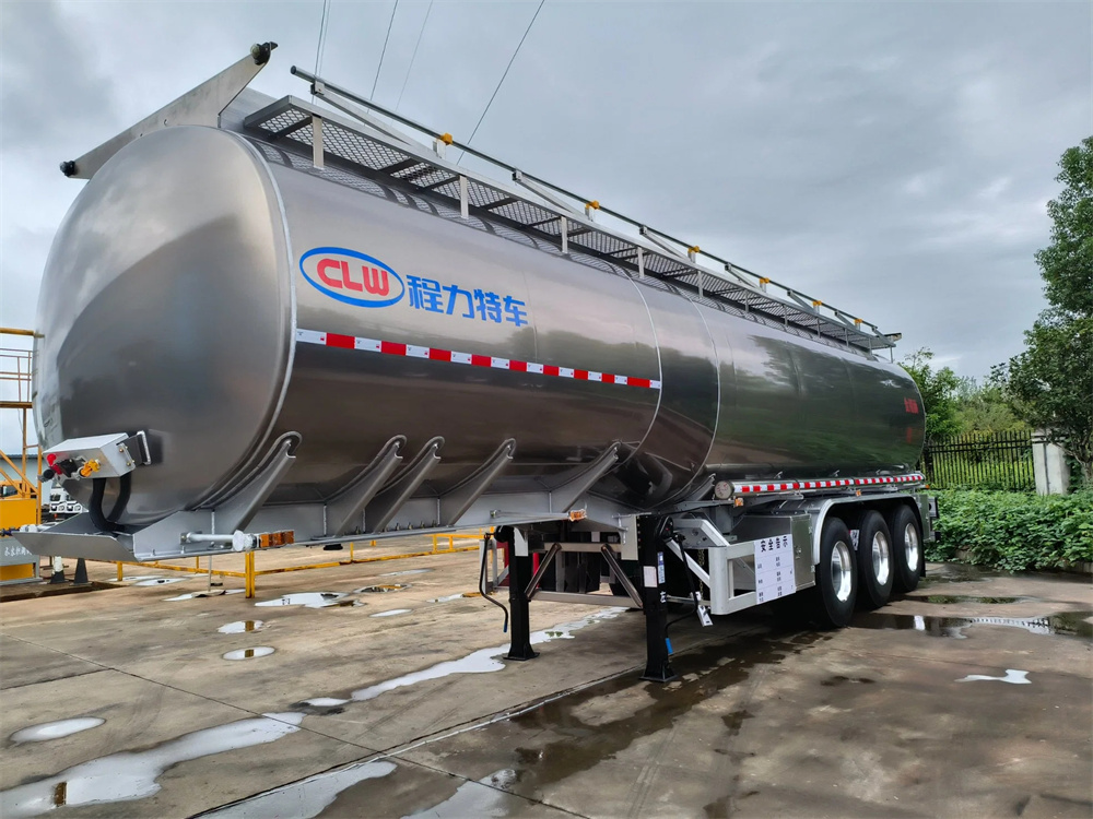 3 Axles Aluminum Alloy 43cbm 43000 Liters Edible Oil Semi Trailer Tanker Oil Tanker
