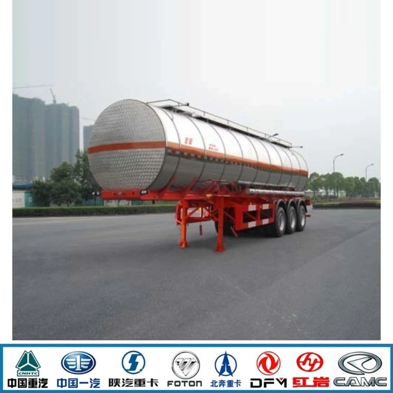 3 Axles 42000 Liters Insulated Water Edible Oil Fuel Tank Tanker Semi Trailer