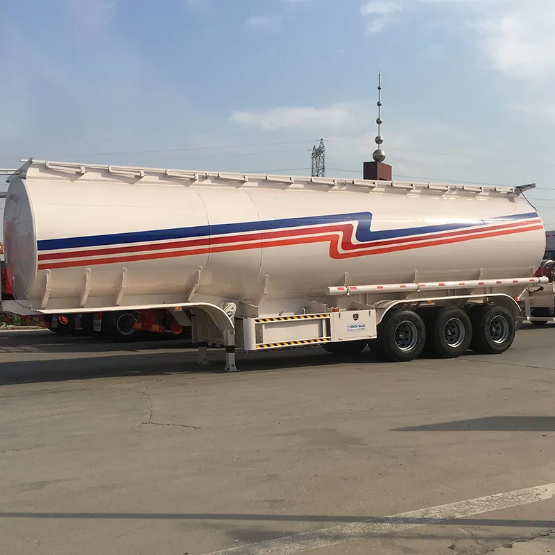 3 Axles 48cbm 48000 Liters Good Quality Carbon Steel Lubricating Oil Transport Tanker Trailer