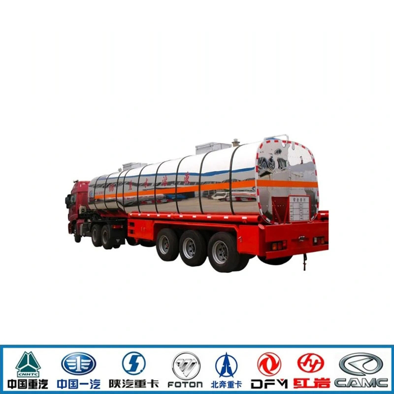 3 Axles Stainless Steel Food Grade Refined Edible Oil Insulated Tanker Trailer