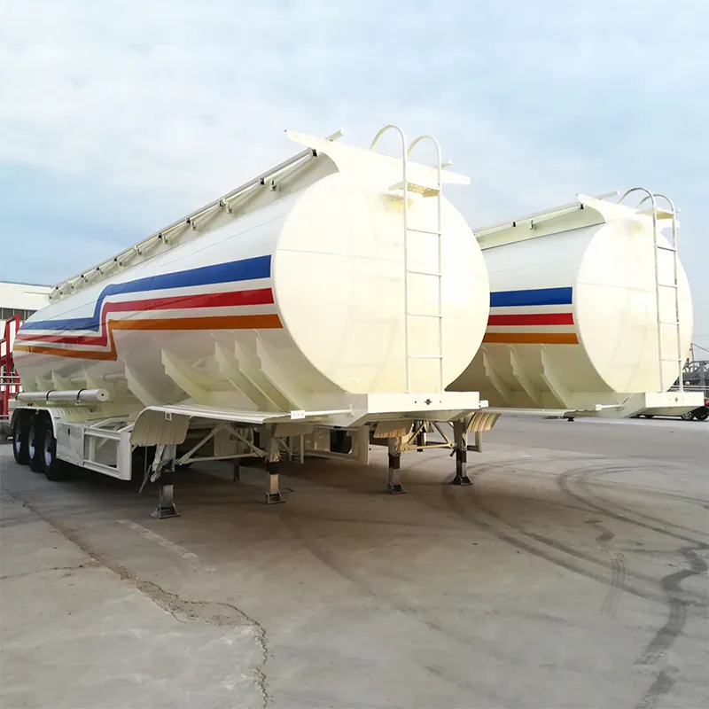 3 Axles 48cbm 48000 Liters Good Quality Carbon Steel Lubricating Oil Transport Tanker Trailer