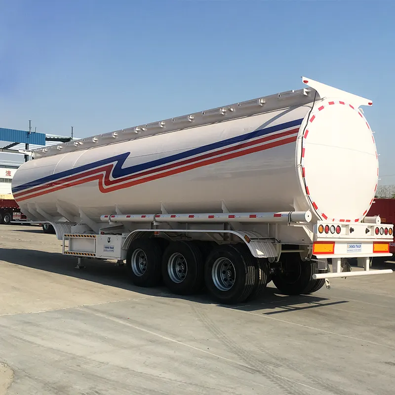 3 Axles 48cbm 48000 Liters Good Quality Carbon Steel Lubricating Oil Transport Tanker Trailer