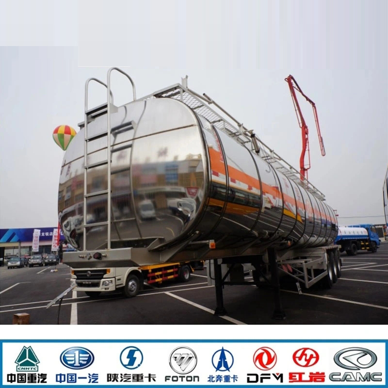 3 Axles Stainless Steel Food Grade Refined Edible Oil Insulated Tanker Trailer