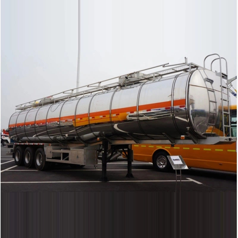 3 Axles Stainless Steel Food Grade Refined Edible Oil Insulated Tanker Trailer