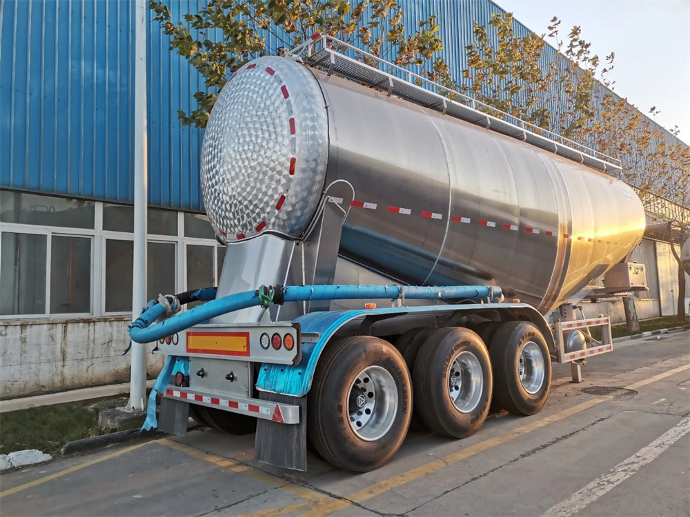 3 Axles 55cbm Aluminum Alloy Bulk Cement Powder Tanker Trailer