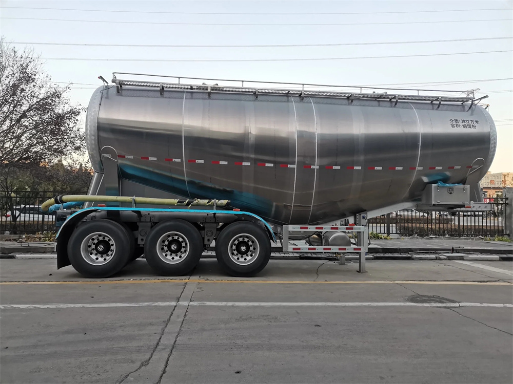 3 Axles 55cbm Aluminum Alloy Bulk Cement Powder Tanker Trailer