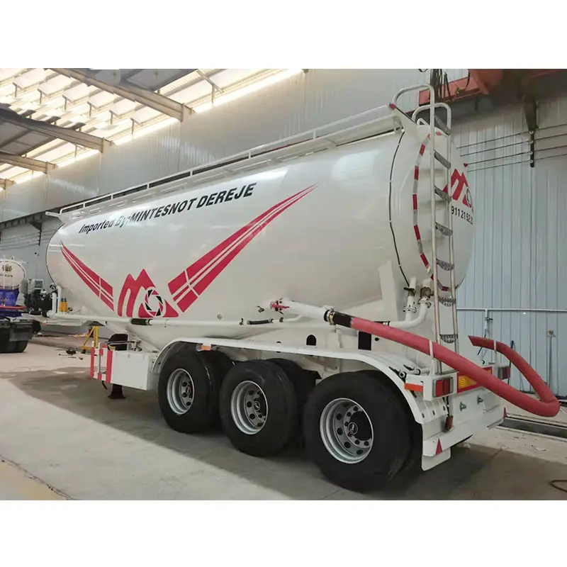 3 Axles 60cbm Dry Bulk Cement Tank Semi Trailer with Air Compressor