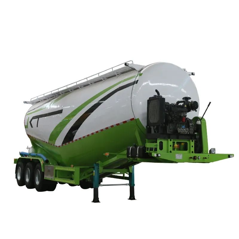 3 Axles 50cbm Dry Bulk Cement Silo Pneumatic Tank Semi Trailer
