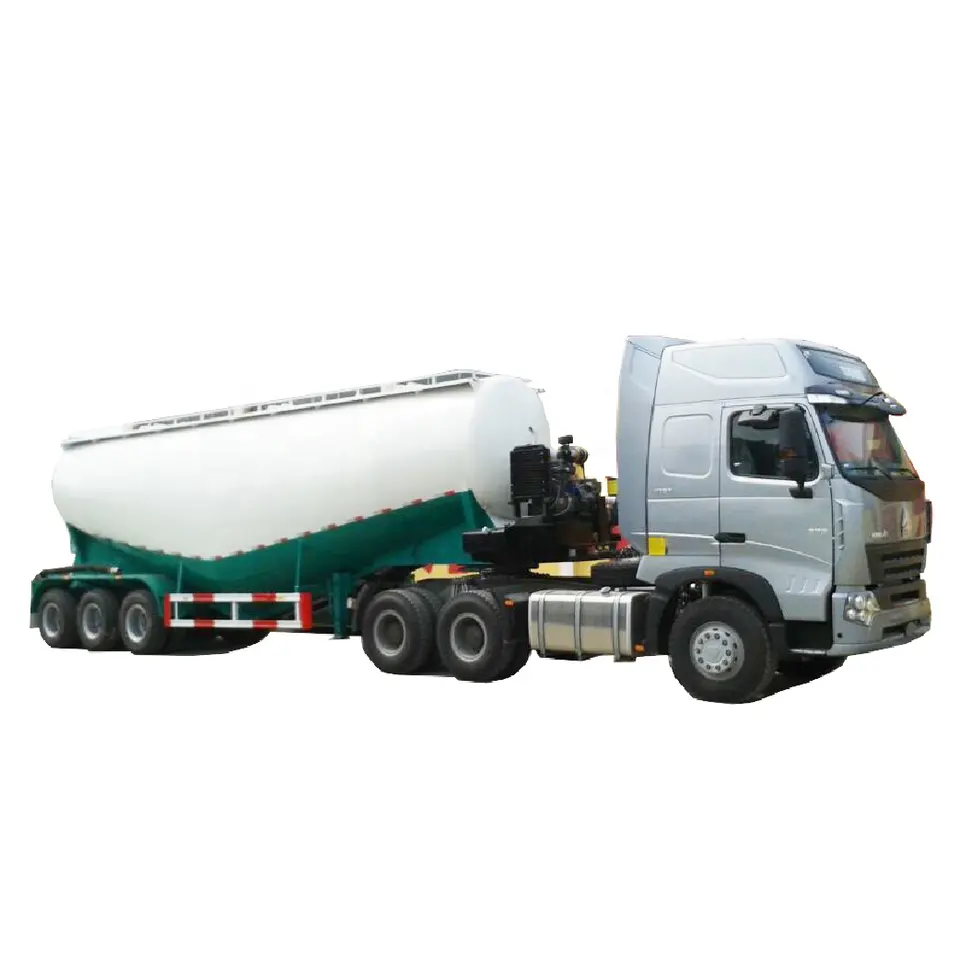 3 Axles 50cbm Dry Bulk Cement Silo Pneumatic Tank Semi Trailer