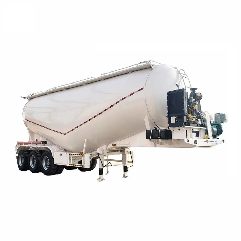 3 Axles Dry Bulk Cement Silo Pneumatic Tank Semi Trailer