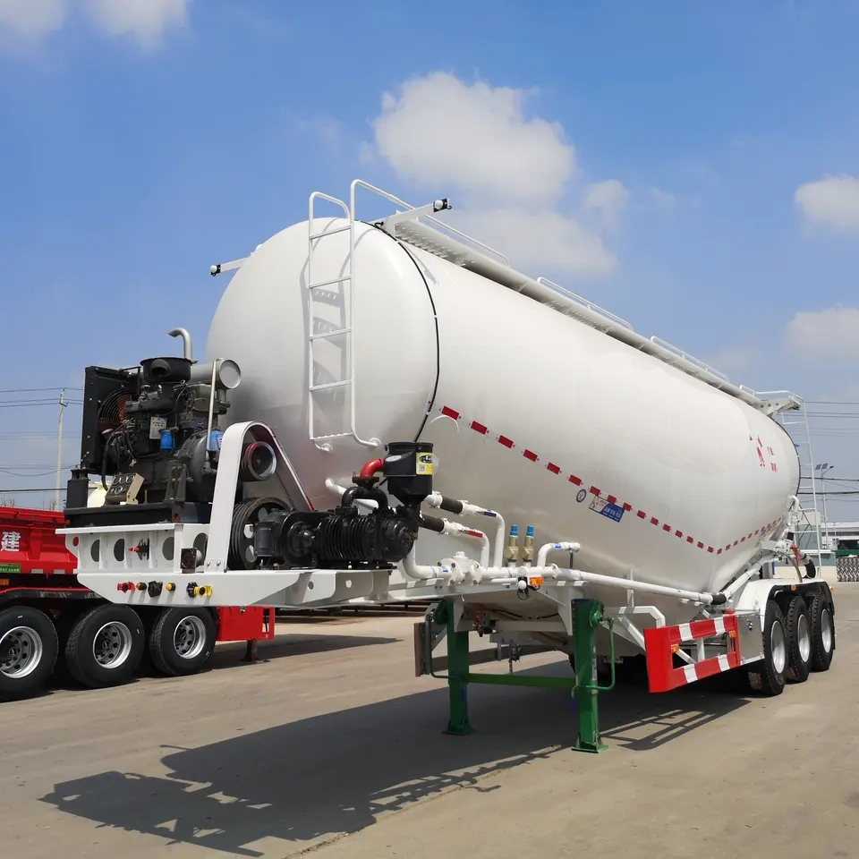 3 Axles Dry Bulk Cement Silo Pneumatic Tank Semi Trailer