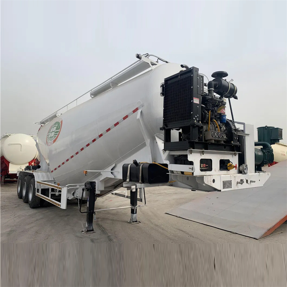 3 Axles Dry Bulk Cement Silo Pneumatic Tank Semi Trailer