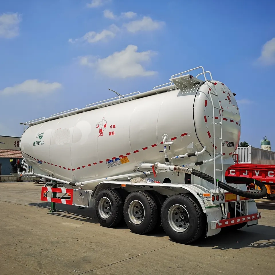 3 Axles Dry Bulk Cement Silo Pneumatic Tank Semi Trailer