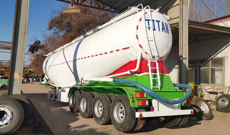 4 Axles 40-60 Tons 60cbm V Type Dry Bulk Cement Truck Semi Trailer with Air Compressor
