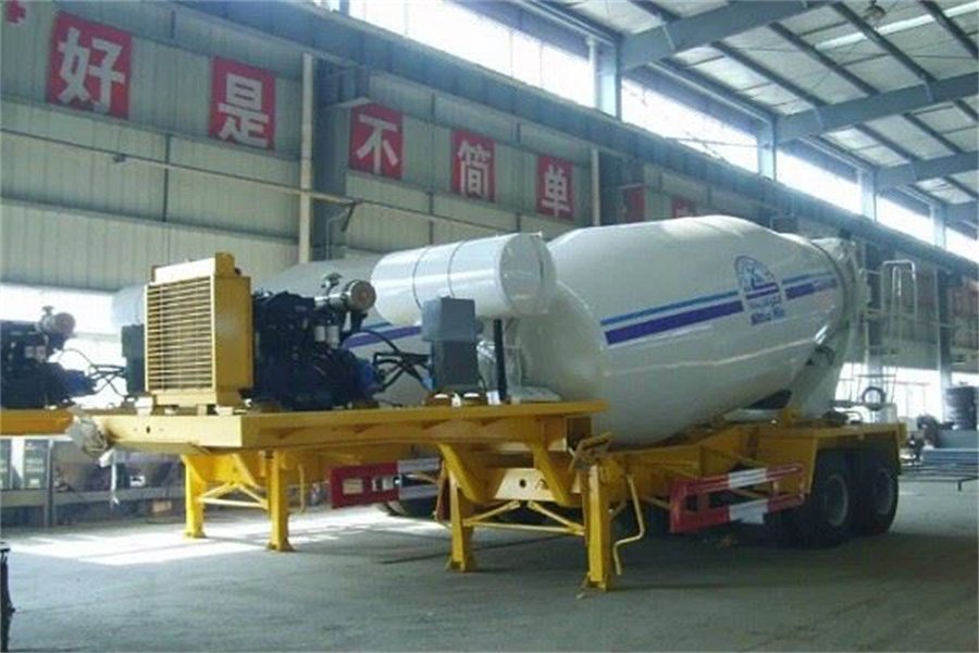 2 Axle 10cbm Semi Type Concrete Mixer Tanker