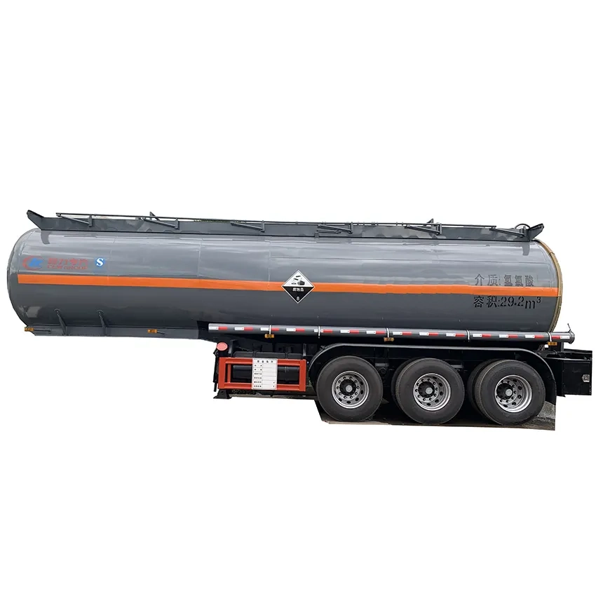 3-Axle Chemical Tank Semi Trailer with PE Inner Lining