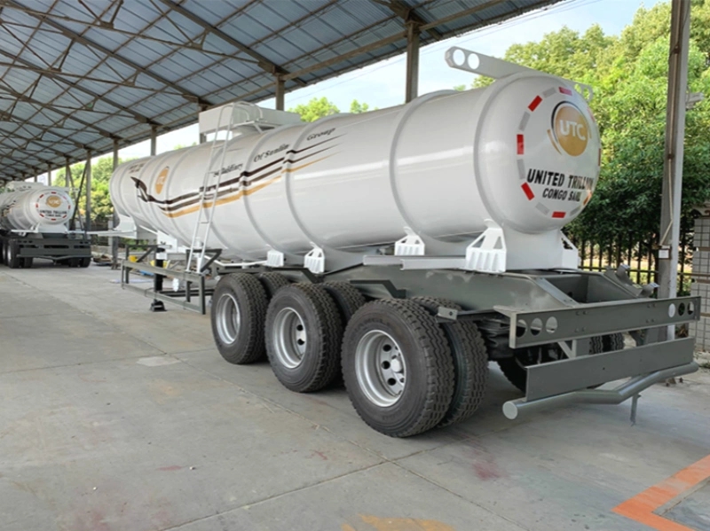 3 Axles 20000L 20cbm V Type Sulphuric Acid Chemical Hydrochloric Acid Tank Transport Trailer