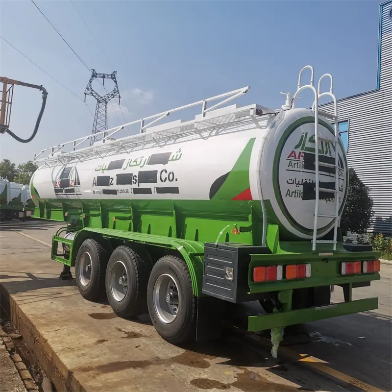 3 Axles Acid Chemical Solvent Solution Liquid Heavy Duty Tank Semi Trailer with PE Inner Lining
