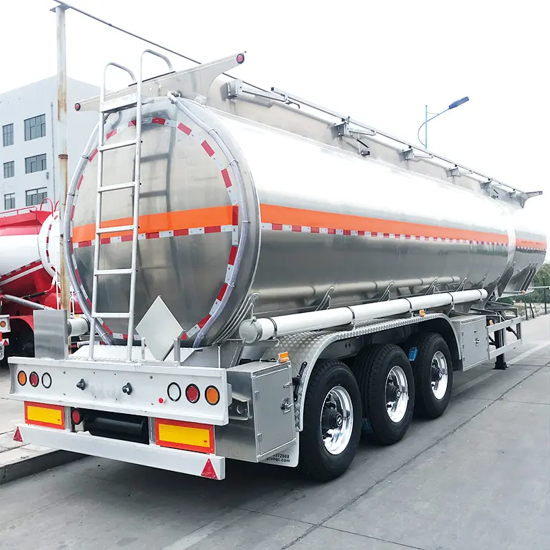 3 Axle 50cbm 50000Liters Aluminum Alloy Fuel Tank Semi Trailer