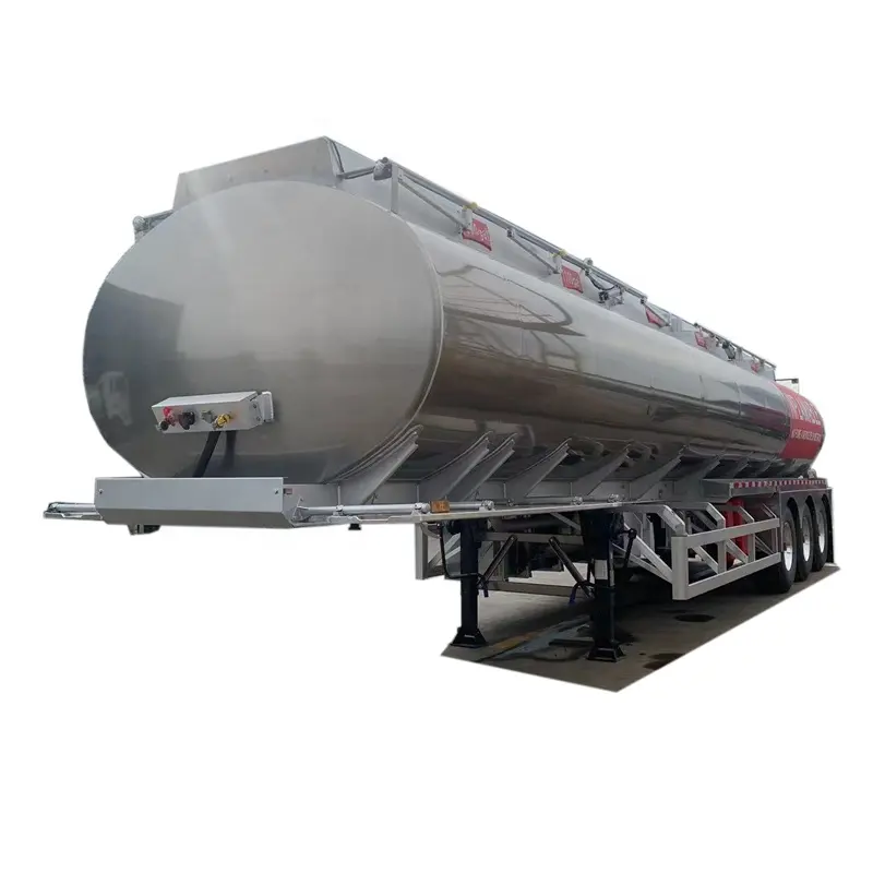 3 Axles 9200gal 35000 Liters Aluminum Alloy Fuel Transport Tanker Trailer with 5 Compartment