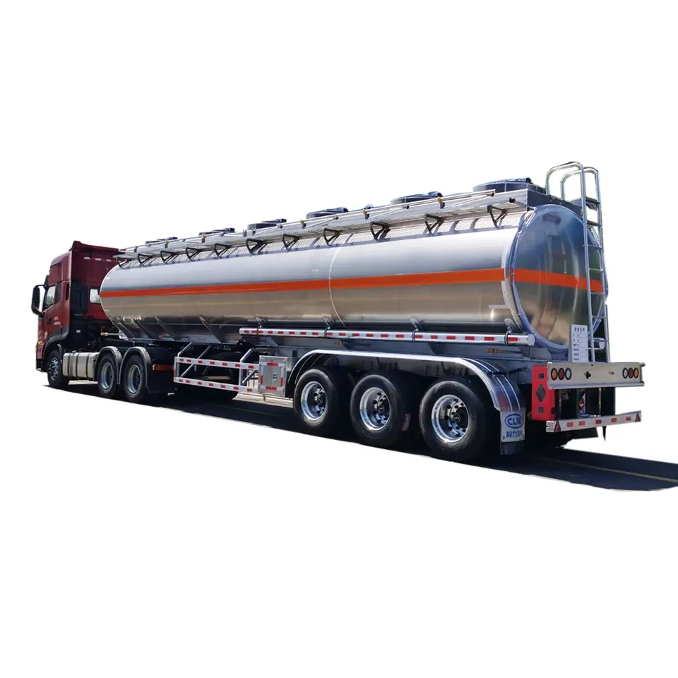 3 Axles 45cbm 45000 Liters Aluminum Alloy Diesel Oil Fuel Tanker Tank Semi Trailer