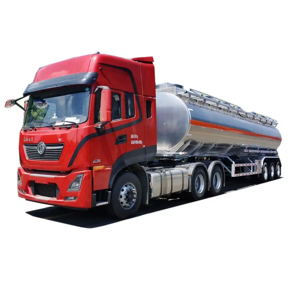 3 Axles 45cbm 45000 Liters Aluminum Alloy Diesel Oil Fuel Tanker Tank Semi Trailer