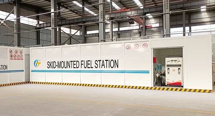 40FT ISO 25000 Liters Tanker Container Skid Mounted Diesel Oil Tank with Fuel Dispenser Pump