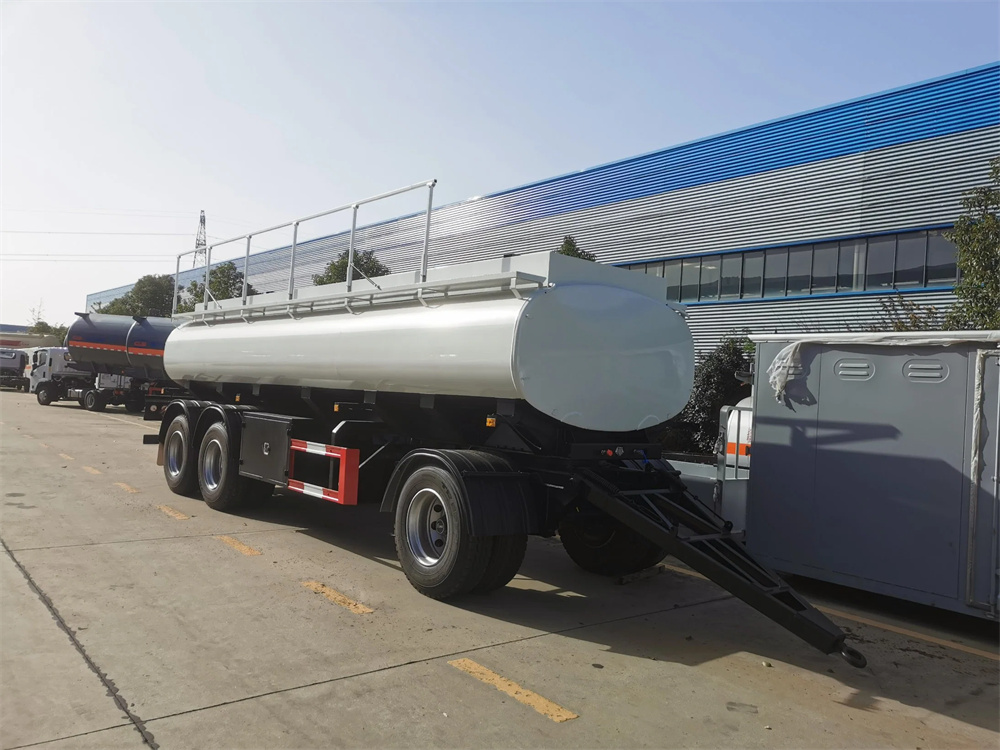 3 Axle 20cbm 20000liter Fuel Oil Transport Tanker-Trailer Drawbar Trailer Truck