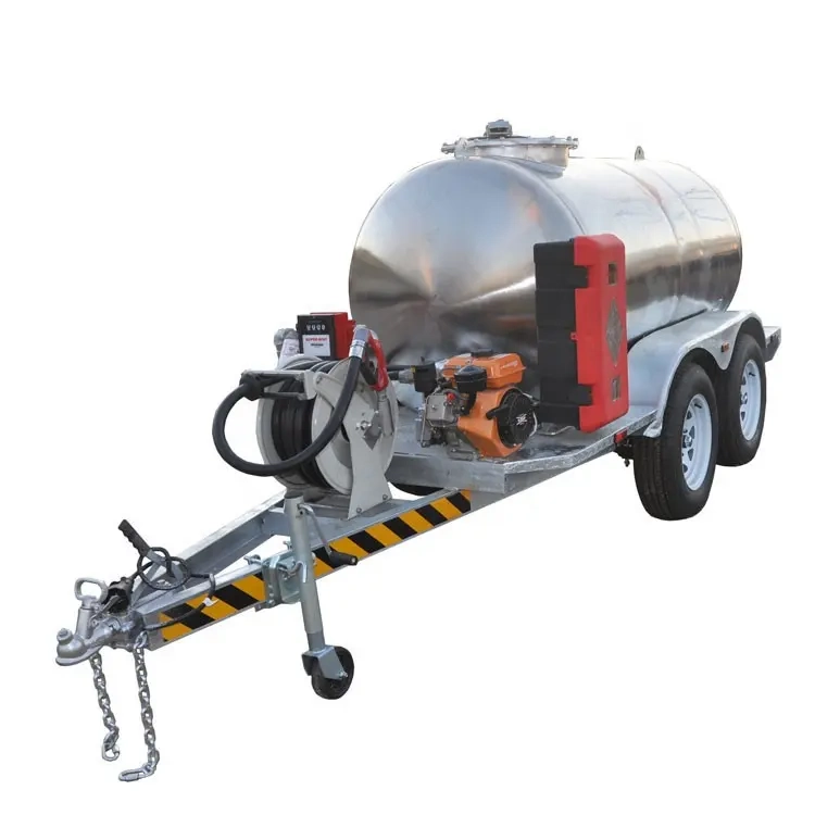 Aluminum Alloy Fuel Tank Trailer with filling meter