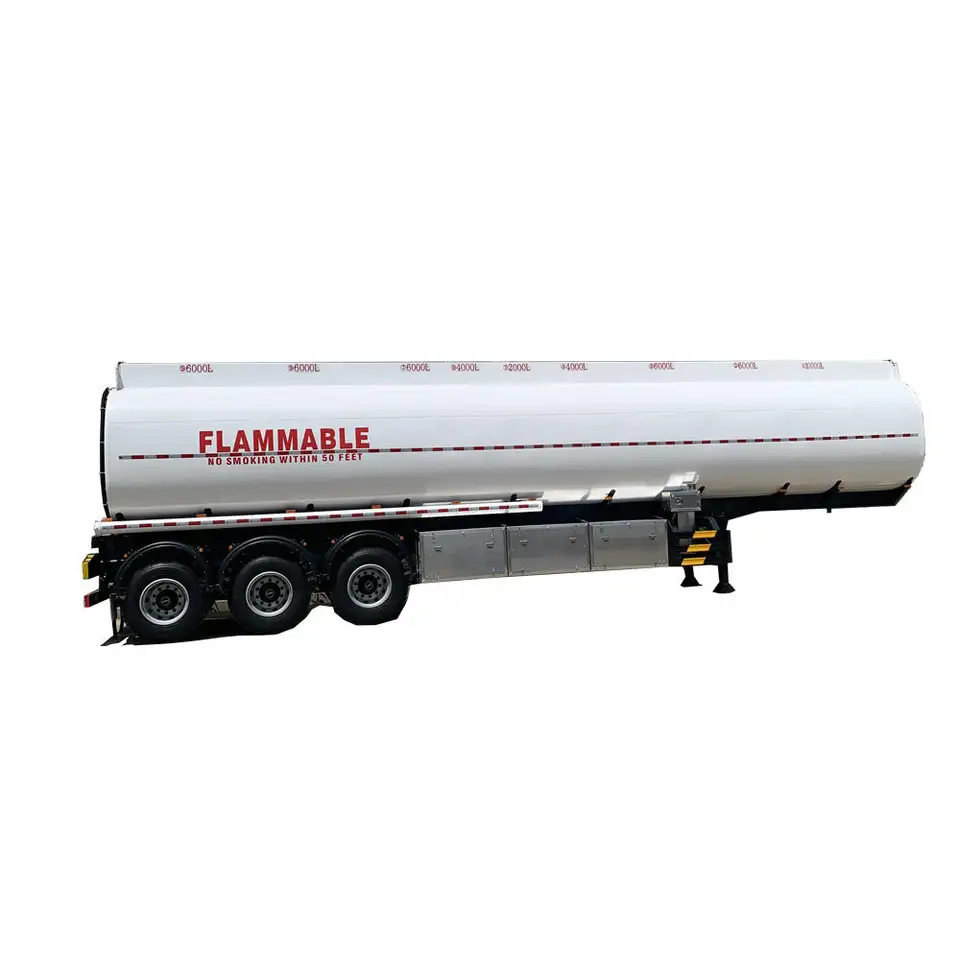 3 Axle 50cbm 50000liter Good Quality Carbon Steel Tank Trailer with 9 Compartment