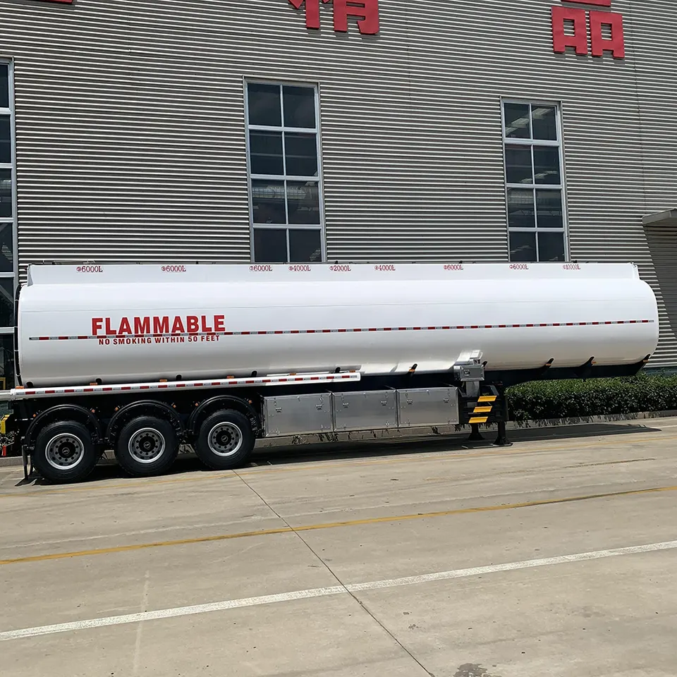 3 Axle 50cbm 50000liter Good Quality Carbon Steel Tank Trailer with 9 Compartment