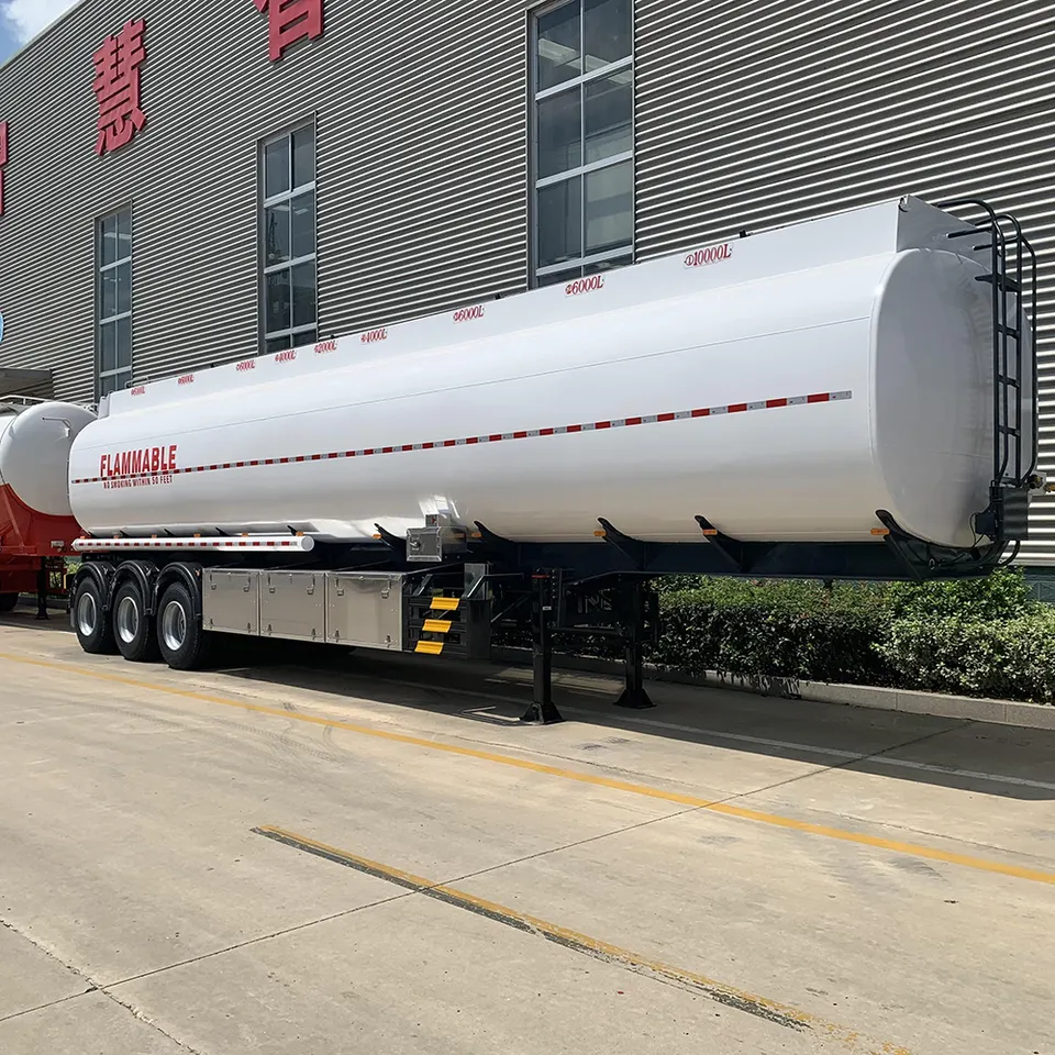3 Axle 50cbm 50000liter Good Quality Carbon Steel Tank Trailer with 9 Compartment