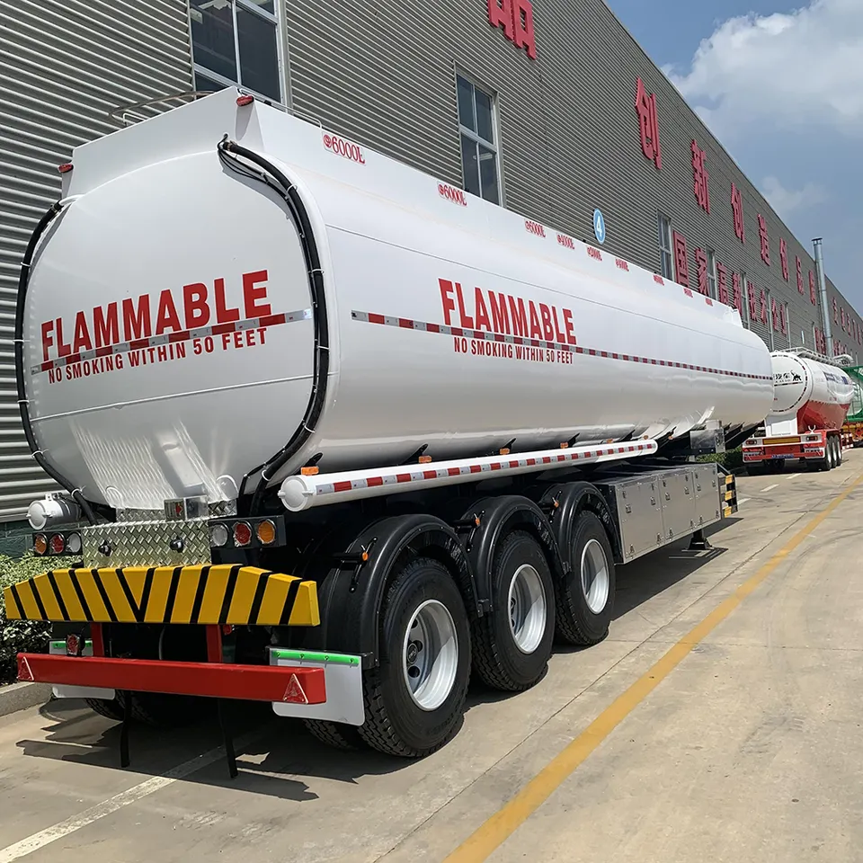3 Axle 50cbm 50000liter Good Quality Carbon Steel Tank Trailer with 9 Compartment