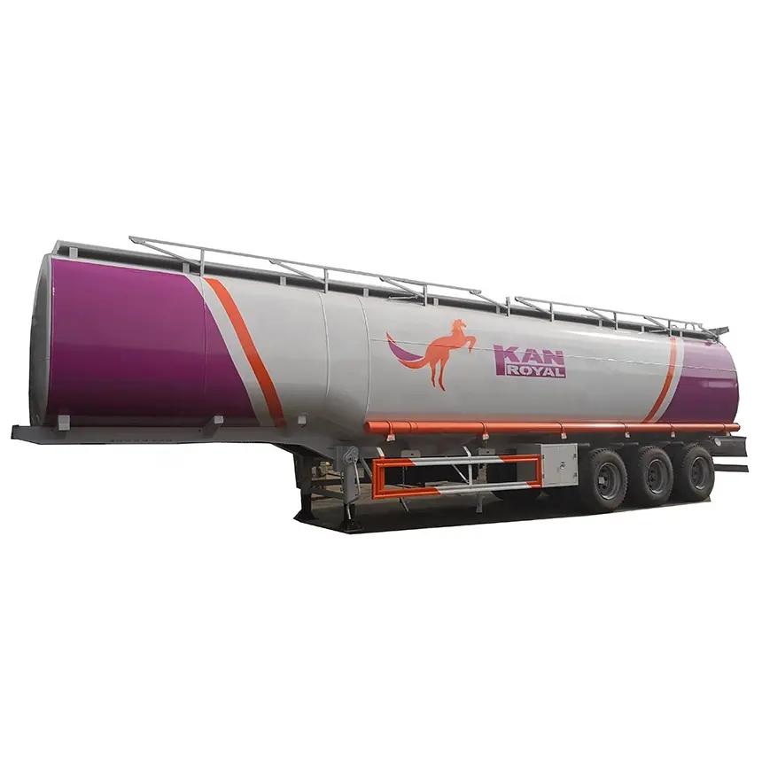 3 Axle 42cbm 42000liter Good Quality Carbon Steel Tank Trailer for Oil Fuel Diesel Gaso line Crude