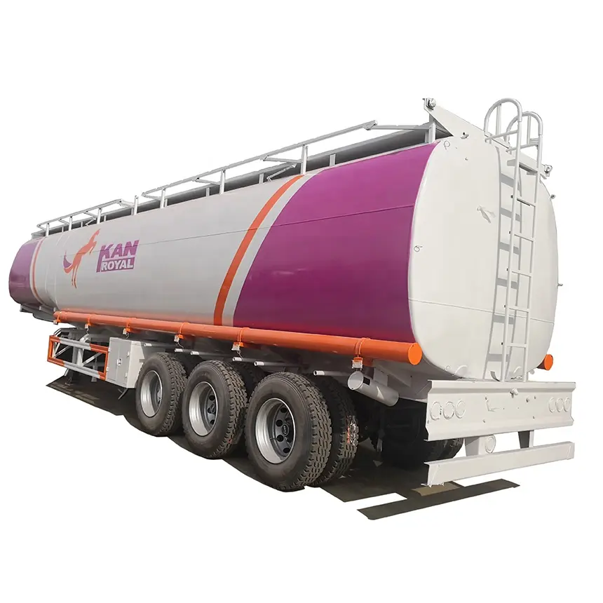 3 Axle 42cbm 42000liter Good Quality Carbon Steel Tank Trailer for Oil Fuel Diesel Gaso line Crude