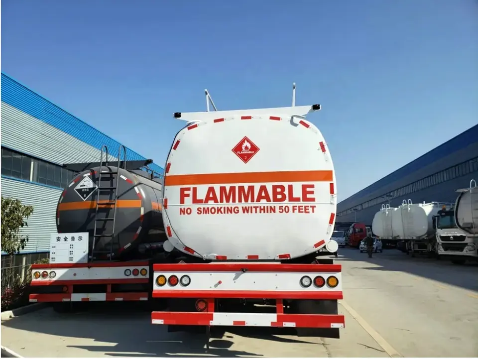 3 Axle 44cbm 44000liter Good Quality Carbon Steel Tank Trailer with 9 Compartment