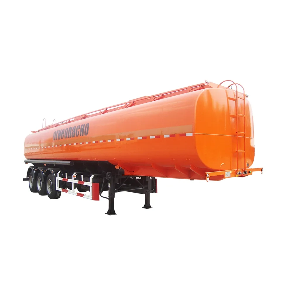 3 Axle 48cbm 48000liter Good Quality Carbon Steel Tank Trailer for Oil Fuel Diesel Gaso line Crude