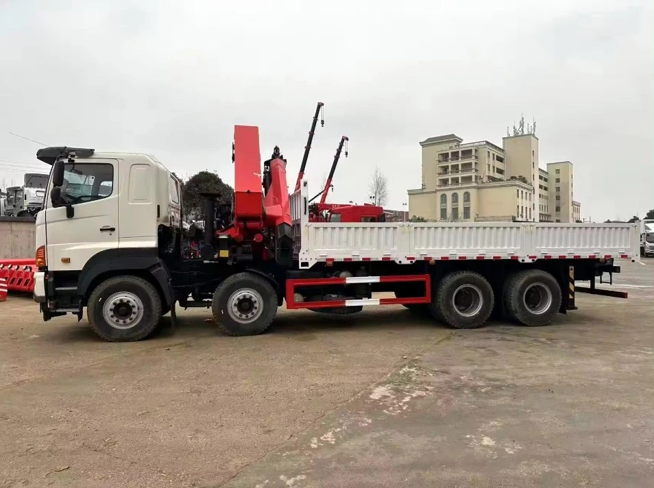 Hino 8X4 12Wheels Cargo Truck with 16ton Knuckle Crane