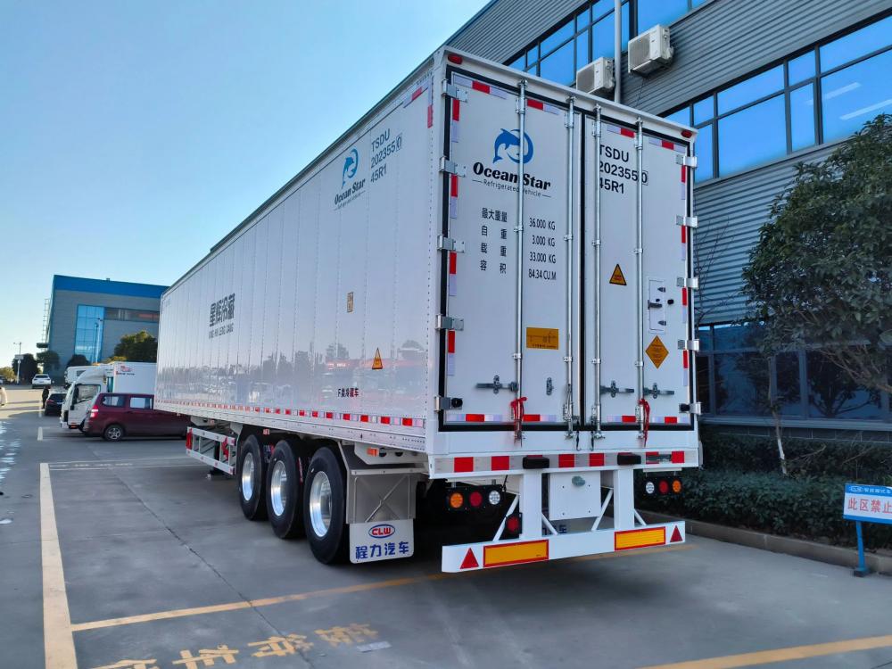 30 Tons Refrigerated Trailer with Carrier Chiller Customized