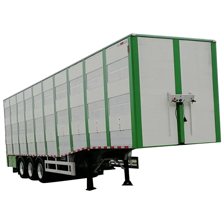 3 Axles Livestock Transport Trailer for Pig Swine Goats Sheep Animal Delivery