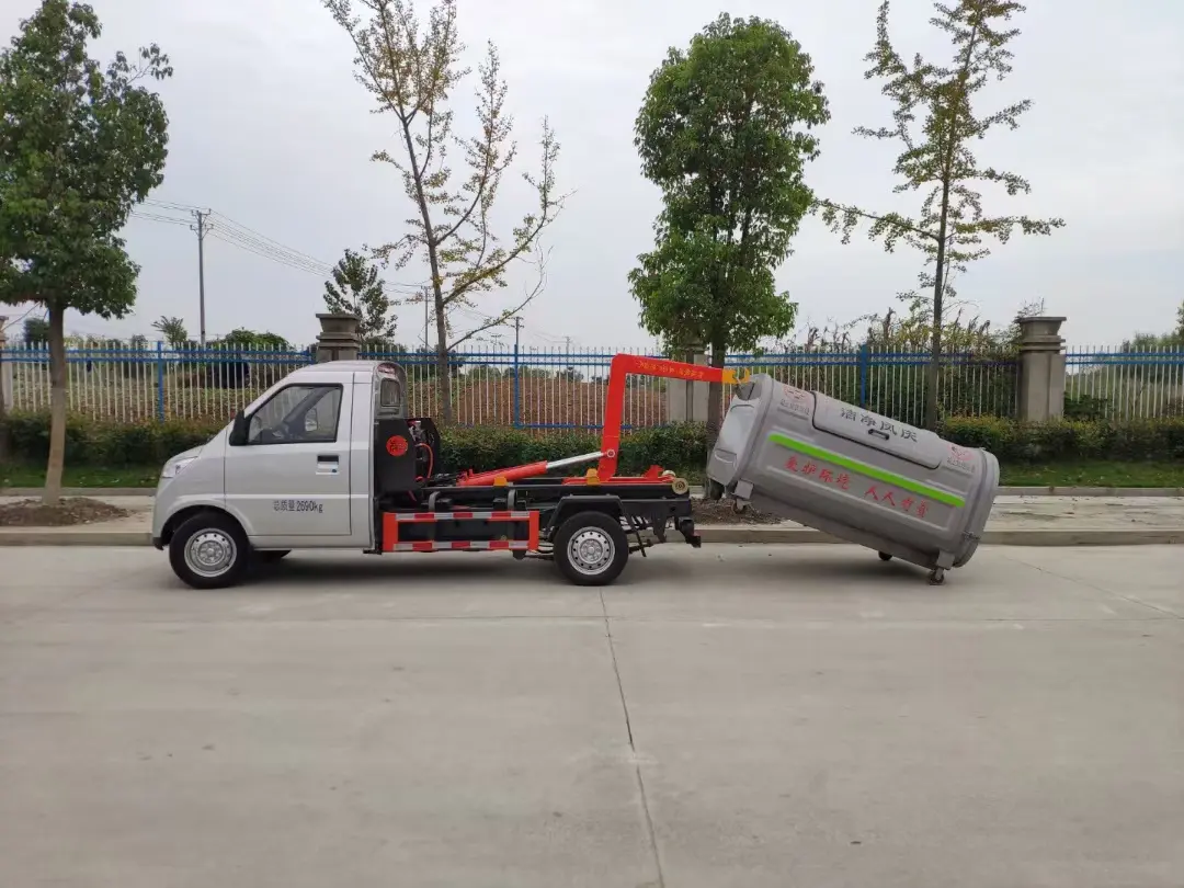 Mini 1 Ton Hooklift Small Mini Garbage Truck