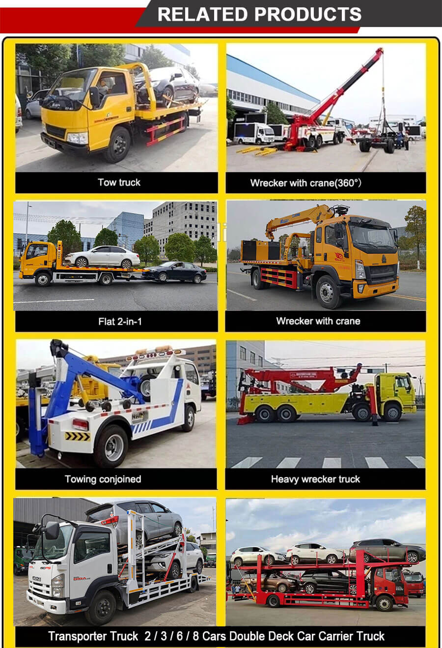 Flatbed Tow Truck With Crane 06